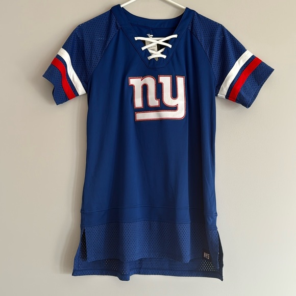 Fanatics Tops - NWT Women’s Fanatics New York Giants Short Sleeve Lace Up Jersey Top Medium
